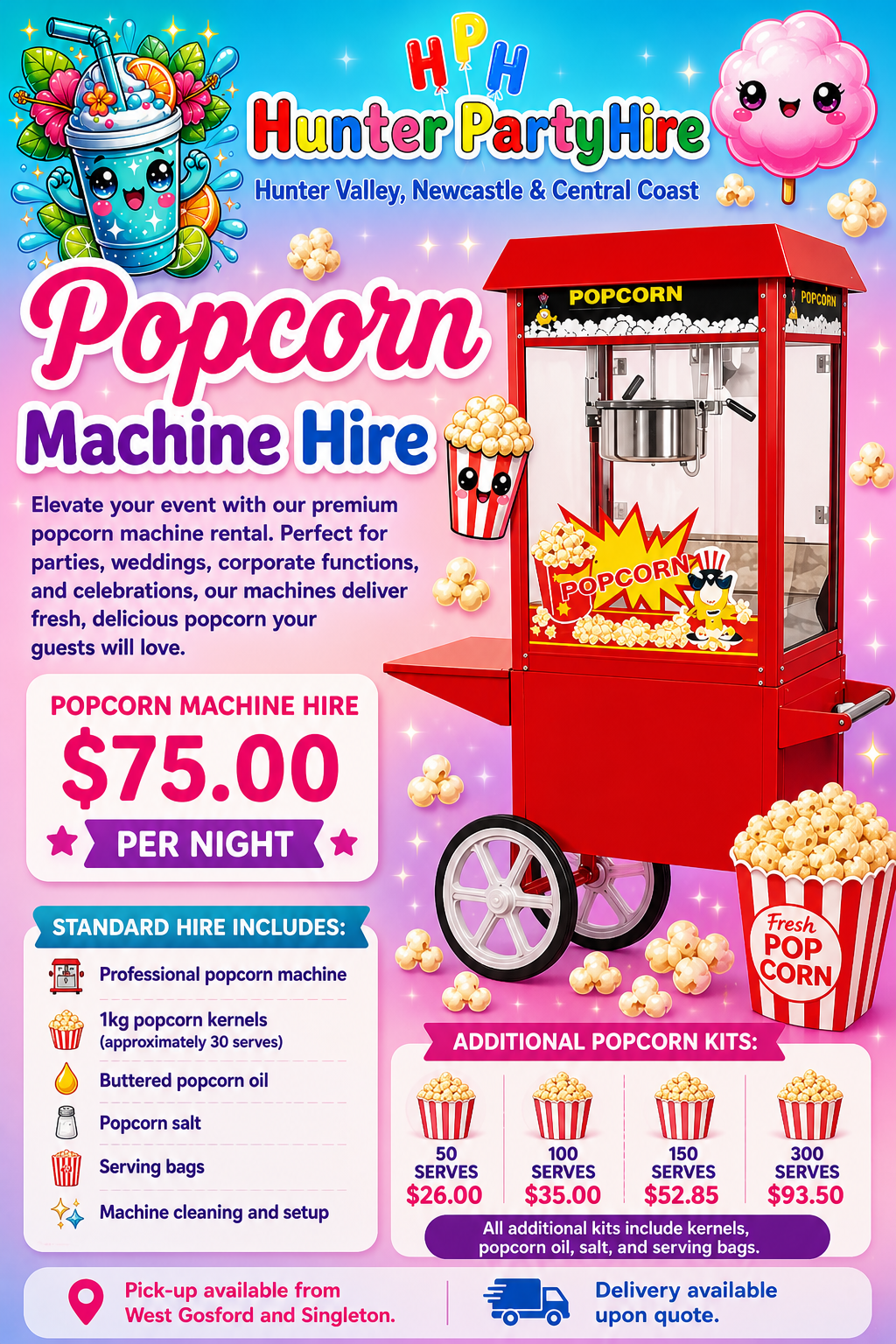 Popcorn Machine Hire